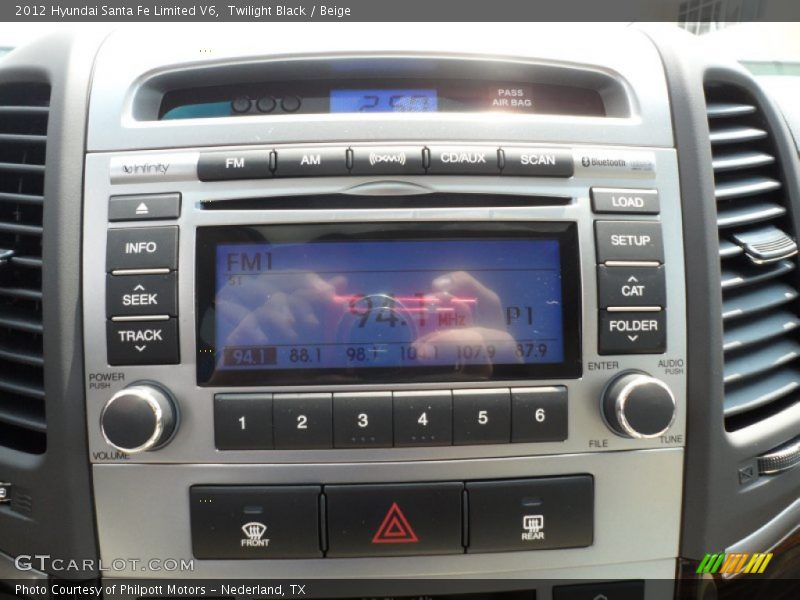 Twilight Black / Beige 2012 Hyundai Santa Fe Limited V6