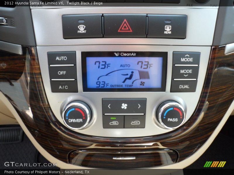 Twilight Black / Beige 2012 Hyundai Santa Fe Limited V6