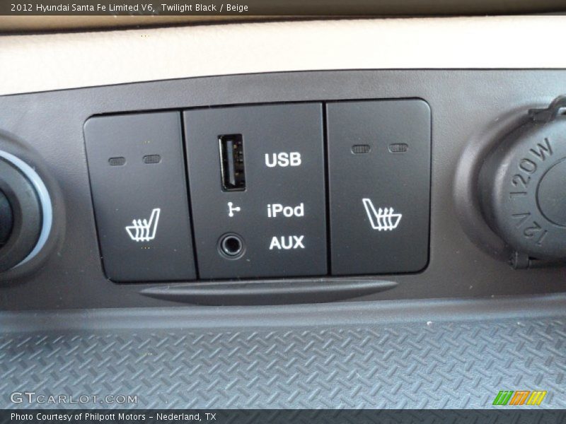 Twilight Black / Beige 2012 Hyundai Santa Fe Limited V6