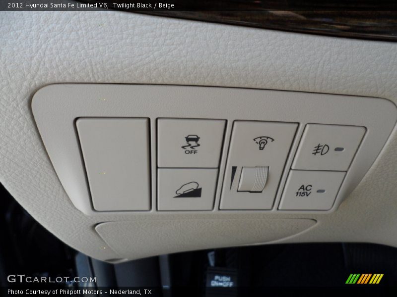 Twilight Black / Beige 2012 Hyundai Santa Fe Limited V6