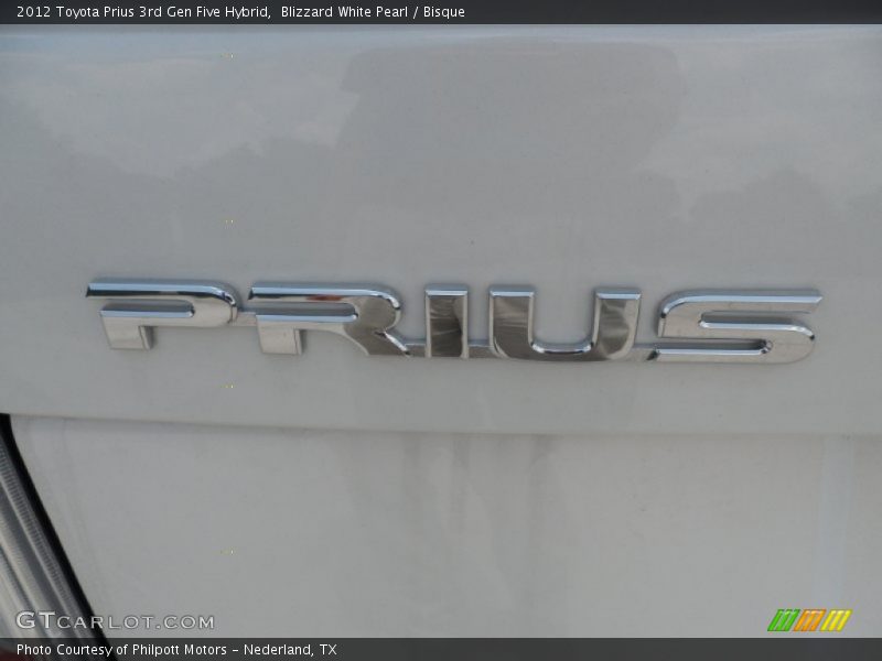  2012 Prius 3rd Gen Five Hybrid Logo