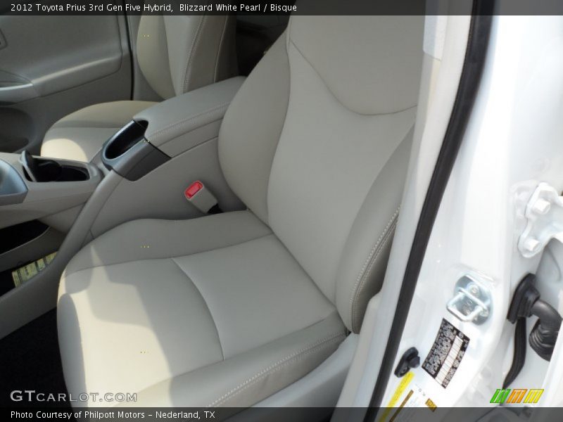 Blizzard White Pearl / Bisque 2012 Toyota Prius 3rd Gen Five Hybrid