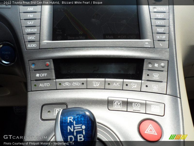 Controls of 2012 Prius 3rd Gen Five Hybrid