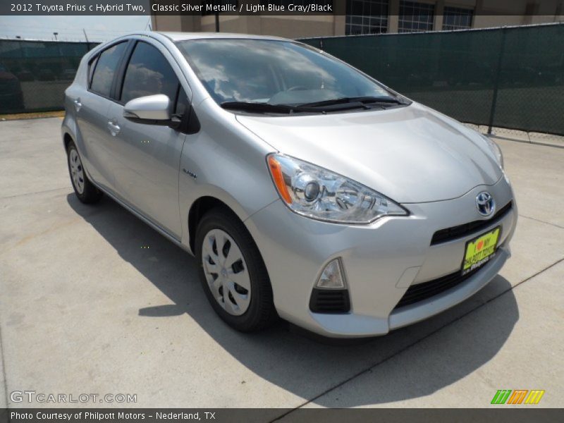 Classic Silver Metallic / Light Blue Gray/Black 2012 Toyota Prius c Hybrid Two