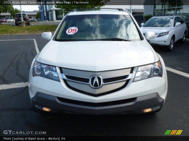 Aspen White Pearl / Parchment 2009 Acura MDX Technology