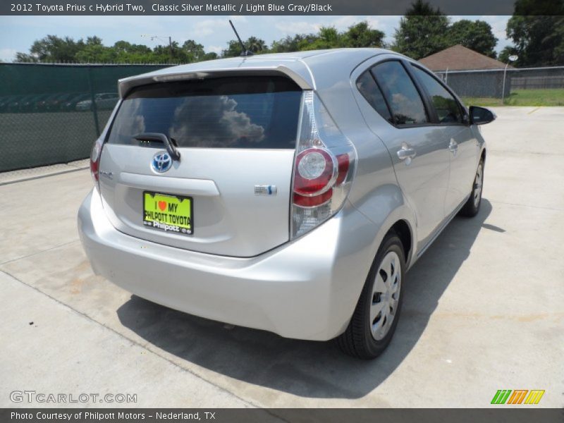 Classic Silver Metallic / Light Blue Gray/Black 2012 Toyota Prius c Hybrid Two