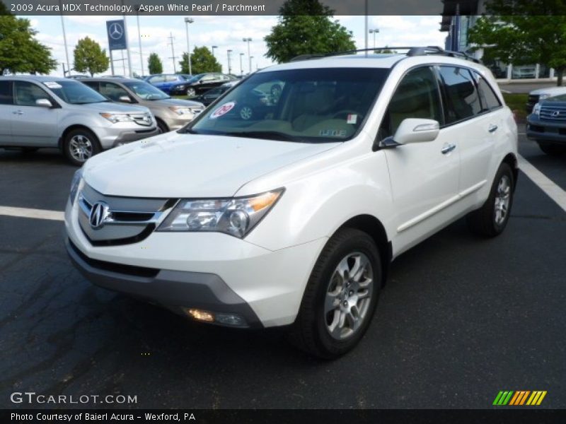 Aspen White Pearl / Parchment 2009 Acura MDX Technology