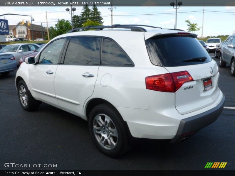 Aspen White Pearl / Parchment 2009 Acura MDX Technology