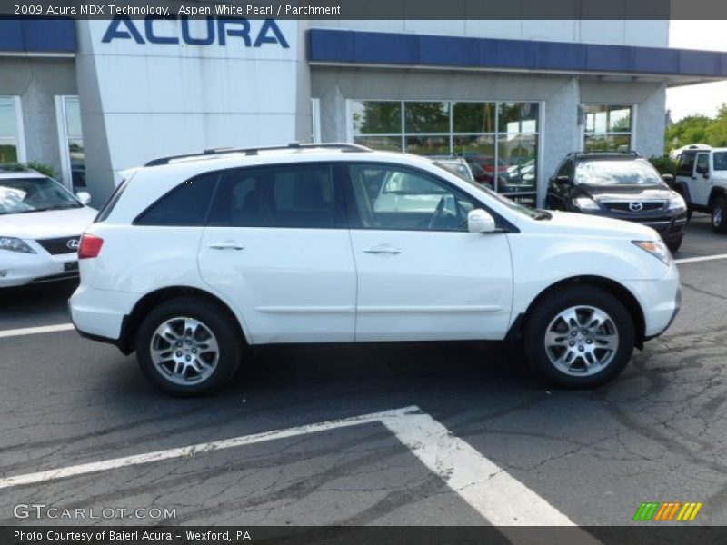 Aspen White Pearl / Parchment 2009 Acura MDX Technology