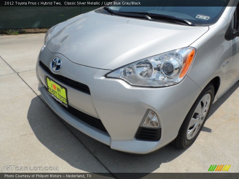 Classic Silver Metallic / Light Blue Gray/Black 2012 Toyota Prius c Hybrid Two