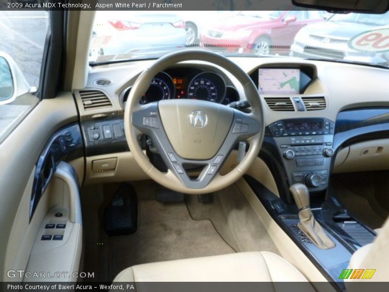 Aspen White Pearl / Parchment 2009 Acura MDX Technology