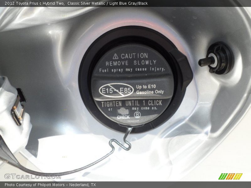 Classic Silver Metallic / Light Blue Gray/Black 2012 Toyota Prius c Hybrid Two
