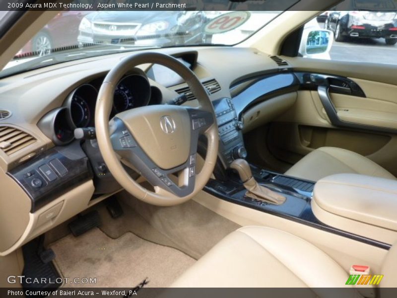 Aspen White Pearl / Parchment 2009 Acura MDX Technology
