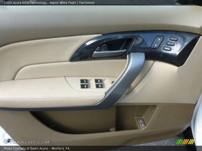 Aspen White Pearl / Parchment 2009 Acura MDX Technology