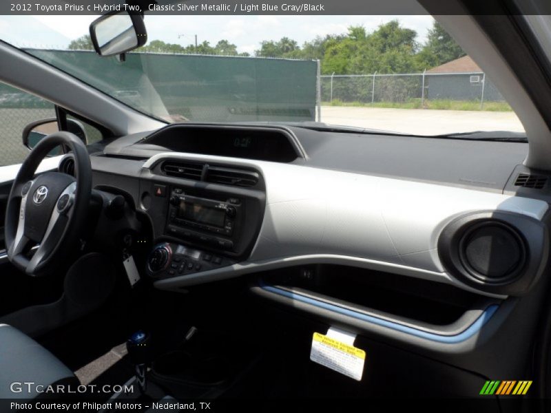 Classic Silver Metallic / Light Blue Gray/Black 2012 Toyota Prius c Hybrid Two