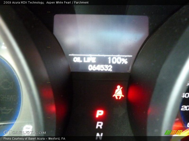 Aspen White Pearl / Parchment 2009 Acura MDX Technology