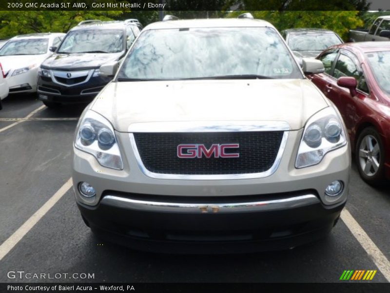 Gold Mist Metallic / Ebony 2009 GMC Acadia SLT AWD