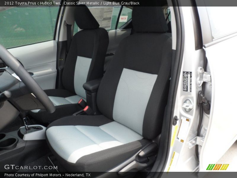  2012 Prius c Hybrid Two Light Blue Gray/Black Interior