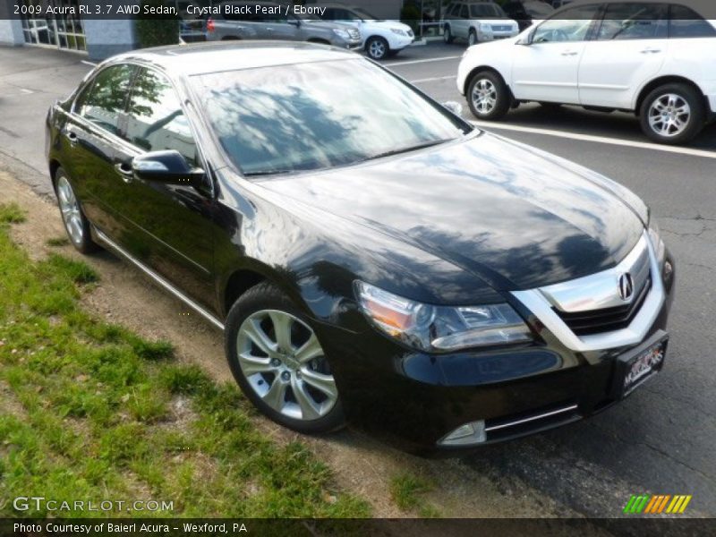 Crystal Black Pearl / Ebony 2009 Acura RL 3.7 AWD Sedan