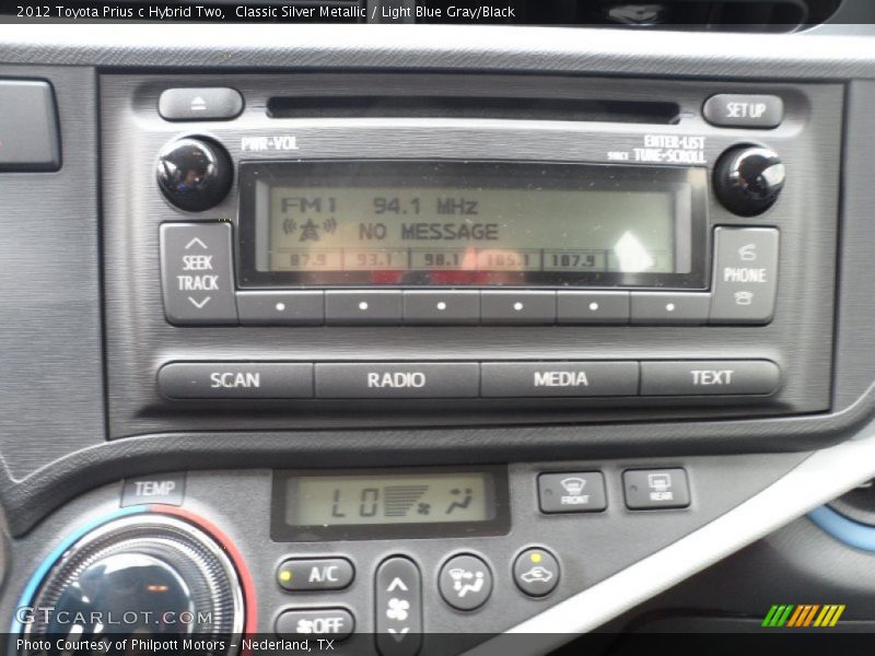 Audio System of 2012 Prius c Hybrid Two