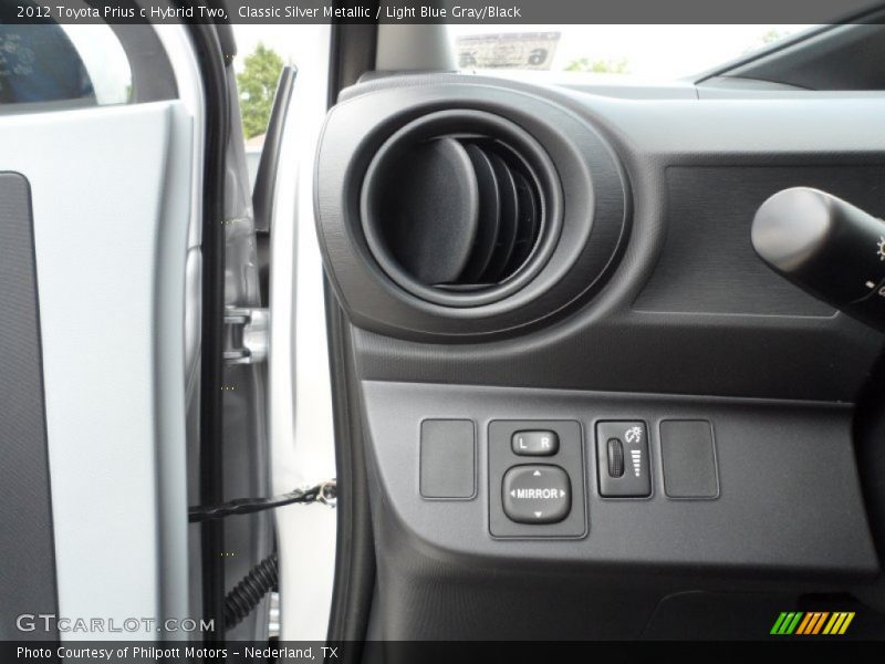 Controls of 2012 Prius c Hybrid Two