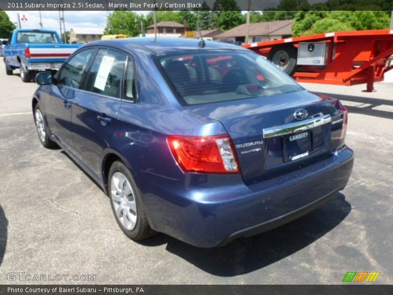 Marine Blue Pearl / Carbon Black 2011 Subaru Impreza 2.5i Sedan
