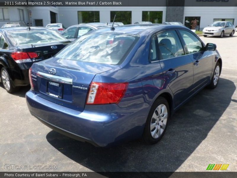Marine Blue Pearl / Carbon Black 2011 Subaru Impreza 2.5i Sedan
