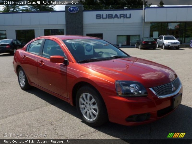 Rave Red / Medium Gray 2011 Mitsubishi Galant FE