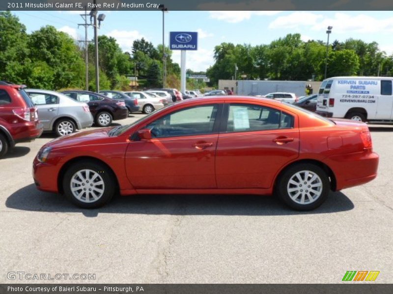 Rave Red / Medium Gray 2011 Mitsubishi Galant FE