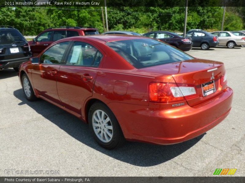 Rave Red / Medium Gray 2011 Mitsubishi Galant FE