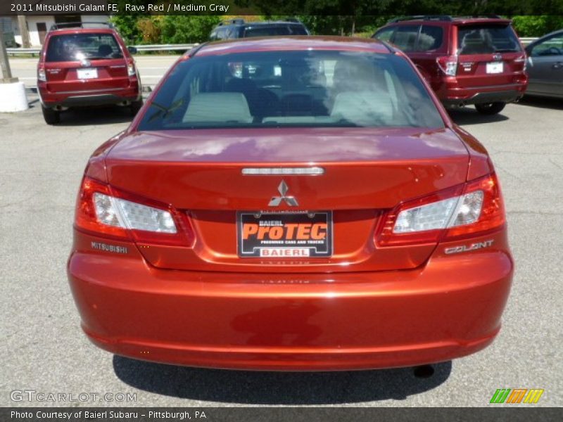 Rave Red / Medium Gray 2011 Mitsubishi Galant FE