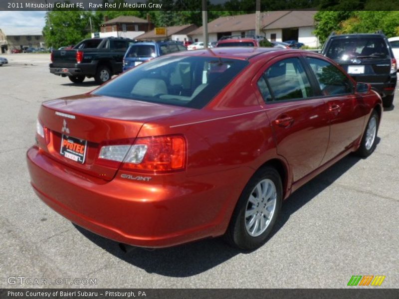 Rave Red / Medium Gray 2011 Mitsubishi Galant FE