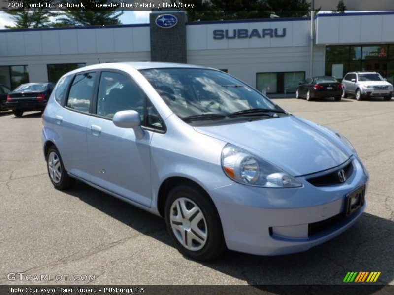 Tidewater Blue Metallic / Black/Grey 2008 Honda Fit Hatchback