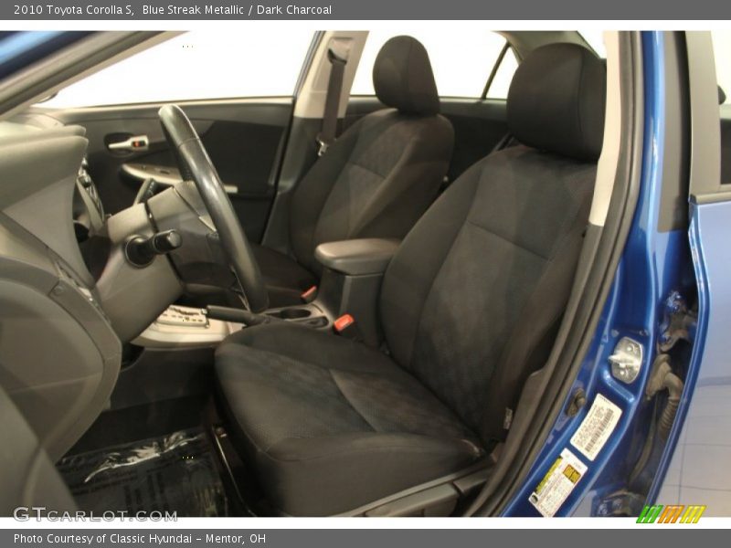  2010 Corolla S Dark Charcoal Interior