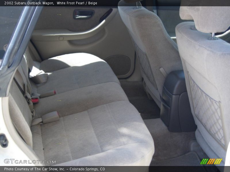 White Frost Pearl / Beige 2002 Subaru Outback Wagon