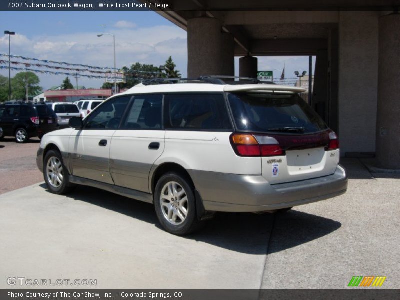 White Frost Pearl / Beige 2002 Subaru Outback Wagon