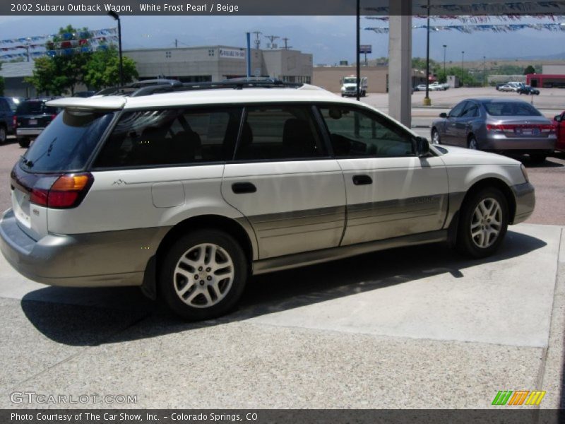White Frost Pearl / Beige 2002 Subaru Outback Wagon