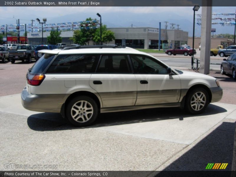White Frost Pearl / Beige 2002 Subaru Outback Wagon
