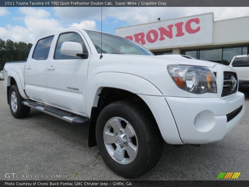 Super White / Graphite Gray 2011 Toyota Tacoma V6 TRD Sport PreRunner Double Cab