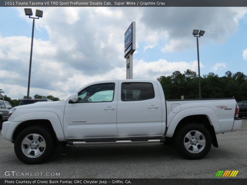 Super White / Graphite Gray 2011 Toyota Tacoma V6 TRD Sport PreRunner Double Cab