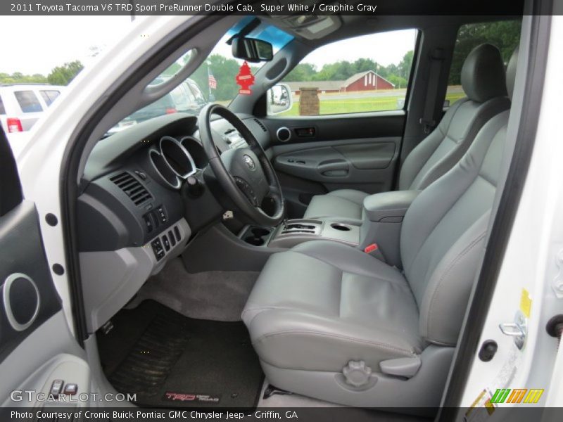 Super White / Graphite Gray 2011 Toyota Tacoma V6 TRD Sport PreRunner Double Cab