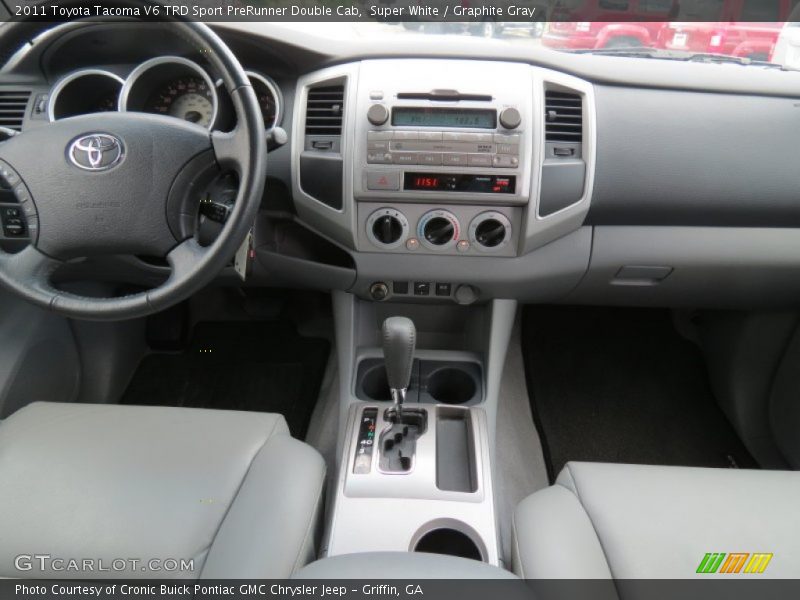 Super White / Graphite Gray 2011 Toyota Tacoma V6 TRD Sport PreRunner Double Cab