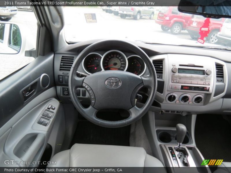 Super White / Graphite Gray 2011 Toyota Tacoma V6 TRD Sport PreRunner Double Cab