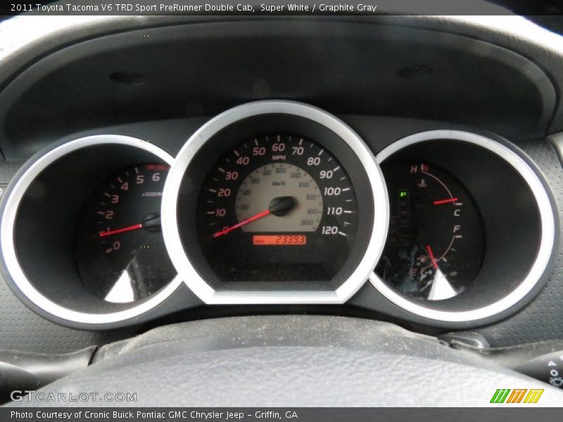 Super White / Graphite Gray 2011 Toyota Tacoma V6 TRD Sport PreRunner Double Cab