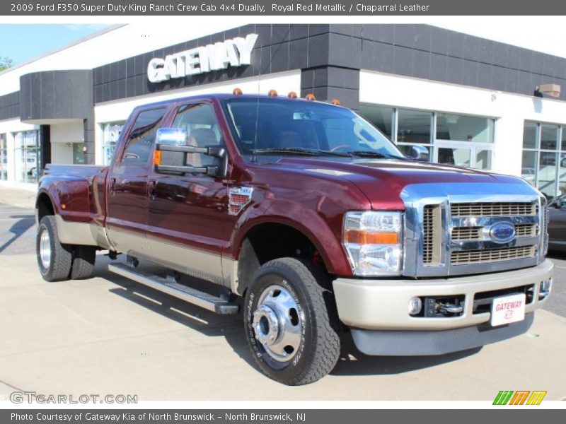 Royal Red Metallic / Chaparral Leather 2009 Ford F350 Super Duty King Ranch Crew Cab 4x4 Dually