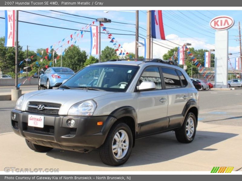 Platinum Metallic / Gray 2007 Hyundai Tucson SE 4WD