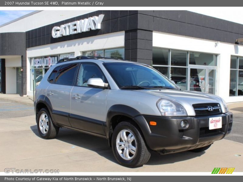 Platinum Metallic / Gray 2007 Hyundai Tucson SE 4WD