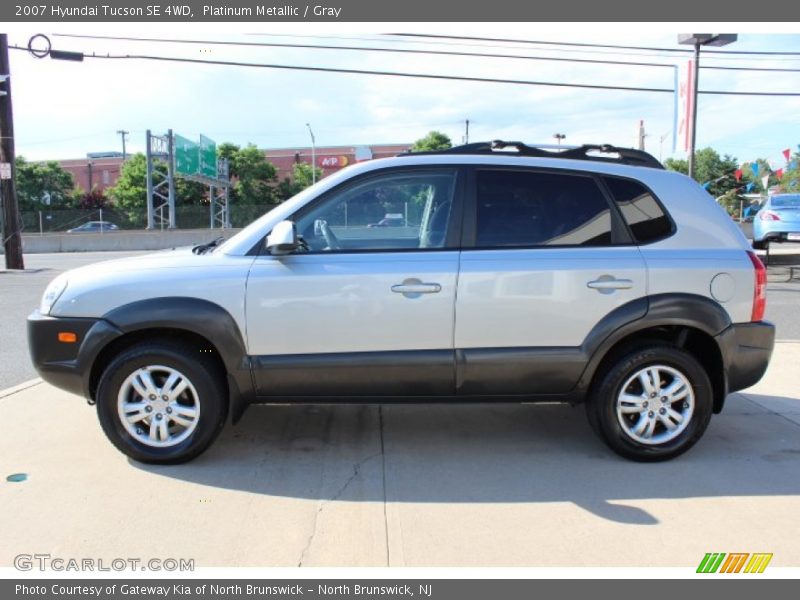 Platinum Metallic / Gray 2007 Hyundai Tucson SE 4WD
