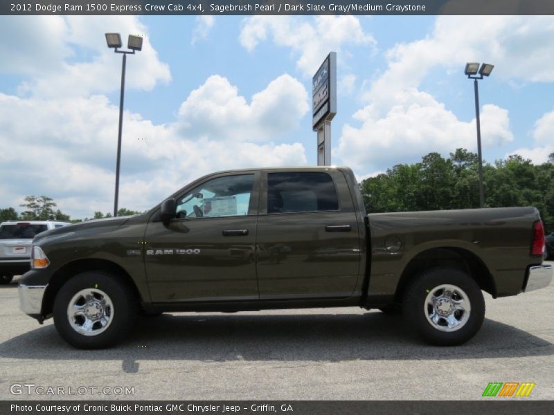 Sagebrush Pearl / Dark Slate Gray/Medium Graystone 2012 Dodge Ram 1500 Express Crew Cab 4x4