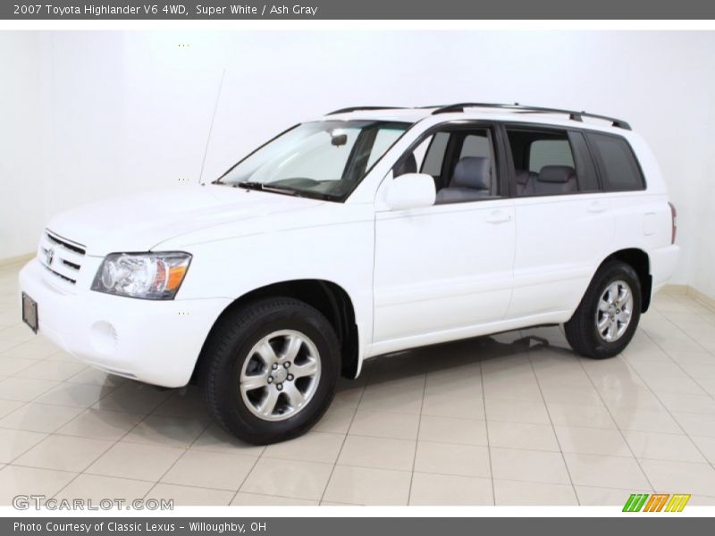 Super White / Ash Gray 2007 Toyota Highlander V6 4WD